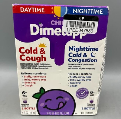 Children's Dimetapp Day & Night Cough & Cold Liquid - 8 oz - Ex: 09/2026