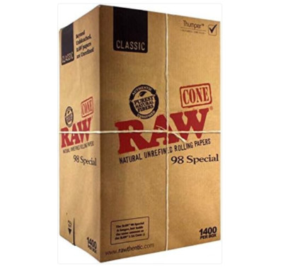 RAW Preroll Cones 98 Special 1400 cones/case