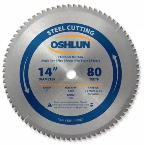 14 Inch Chop Saw Blade Carbide Evolution Power Tools 80 Tooth Metal TCG Cold Cut