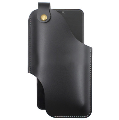 Luxury PU Leather Men Phone Holster with Belt Loop Clip Belt Card Case/Pouch