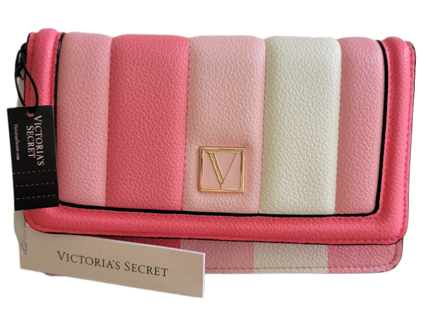 Victoria's Secret metallic pink Clutch/Wallet/Phone Case Purse with Wrist  Strap