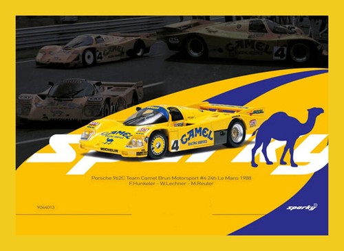 NOV 2024 TINY SPARKY 1/64 Porsche 962C Team Camel Brun