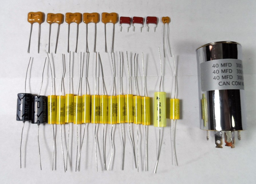 Collins 75A4 NEW 26 Piece Capacitor Replacement Kit with Nickle Plated