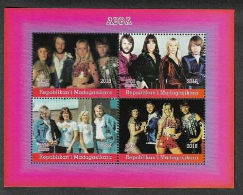 ABBA-Music-Pop Group- Madigasakara 2018- stamps special sheet fine used/cto 
