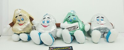 1990s Lot Of 4 - Vintage Hershey's Kisses 7'' Bean Bag Plush (Horsman) NICE PROMO