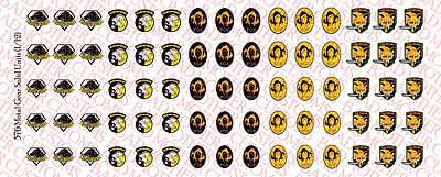 1/12 Scale Decals: Metal Gear Solid - Diamond Dogs, Fox, Xof Waterslide Decals