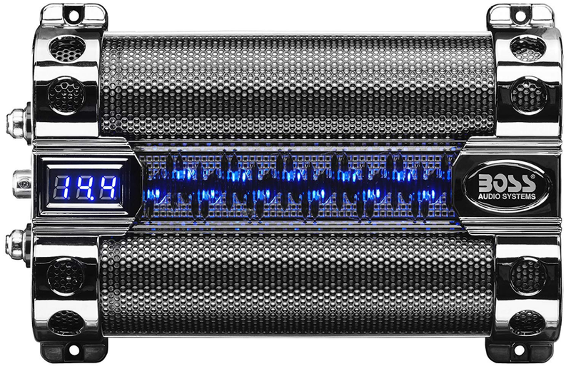 BOSS Audio CAP8 - 8 Farad Car Capacitor For Energy Storage To Enhance Bass Deman