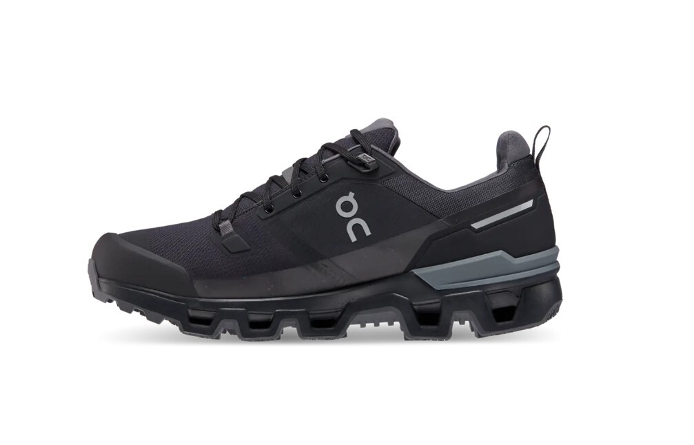 Pre-owned On Men's Cloudwander Waterproof Black Eclipse Running Shoes