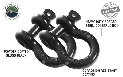 Overland Vcl    19010201    Recovery Shackle D Ring 3 4  4 75 T