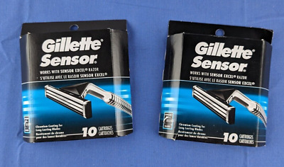 Brand New Gillette Sensor Excel Razor Blades - 20 Cartridges