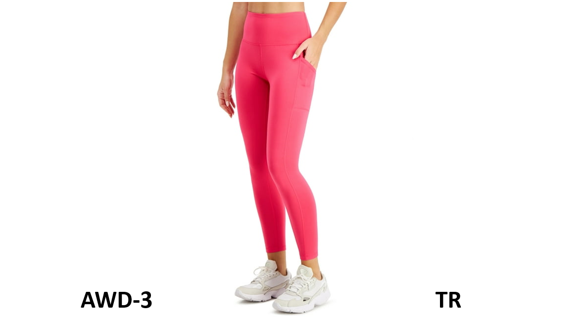 ID Ideology Women's High Waist Side Pocket 7/8 Length Leggings, Pink Size, XS