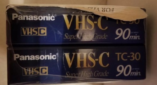 NEW Panasonic VHS-C TC-30 Super High Grade 90 Min. Video Tapes (Four Pack)