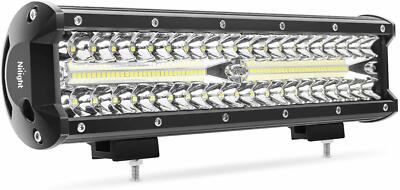 Nilight Triple Row LED Light Bar 37'' 26'' 20'' 12inch Spot Flood Combo OffRoad 4WD