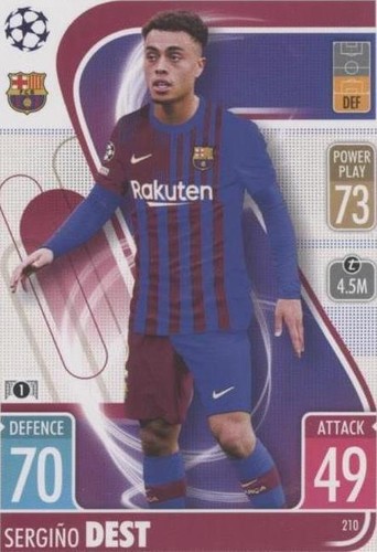 2021-22 Topps Match Attax UCL Sergino Dest #210