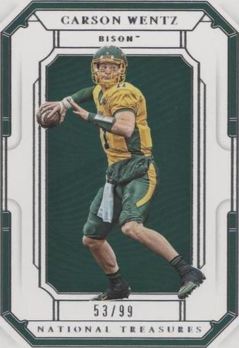 2019 Panini National Treasures Collegiate Carson Wentz #29