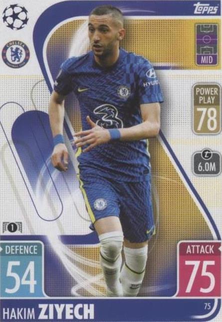 2021-22 Topps Match Attax UCL Hakim Ziyech #75
