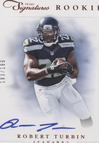 2012 Panini Prime Signatures Robert Turbin #266