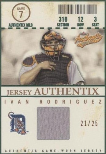 2005 Fleer Authentix - Ivan Rodriguez #JA-IR