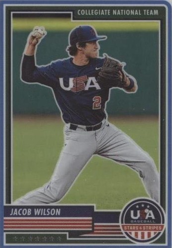 Jacob Wilson autograph signed 2023 Panini USA baseball card 89 PSA