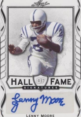 2021 Leaf Signature Lenny Moore #HOF-LM1