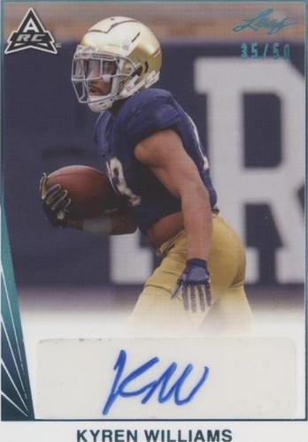 2021 Leaf Memories Kyren Williams #BA-KW2