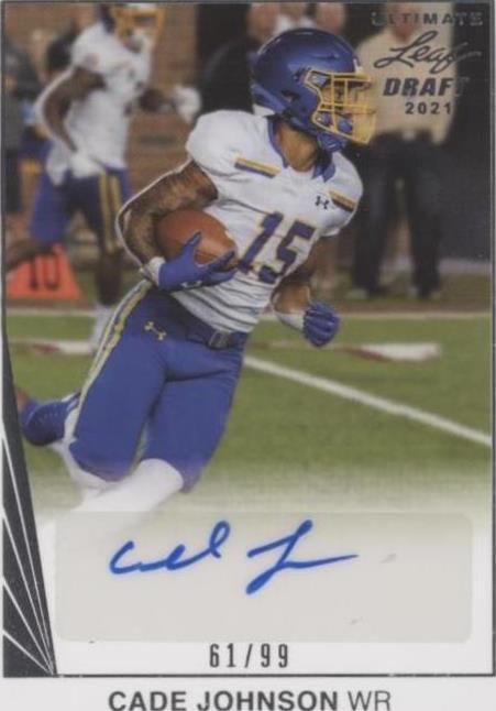 2021 Leaf Ultimate Draft Cade Johnson #BA-CJ1