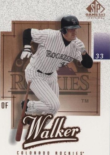 2001 SP Game Bat Edition - Larry Walker #89
