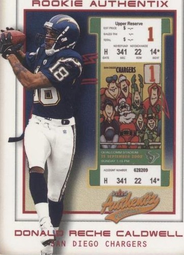 2002 Fleer Authentix Reche Caldwell #110