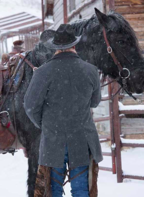 Wyoming Traders Mens 100% Wool Cowboy Western Ranch Wear Frock Coat
