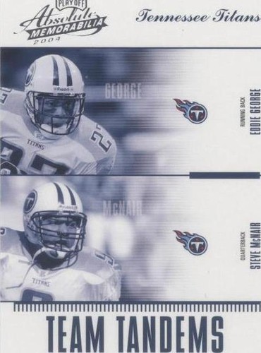 2004 Playoff Absolute Memorabilia Eddie George Steve McNair #TAN-24