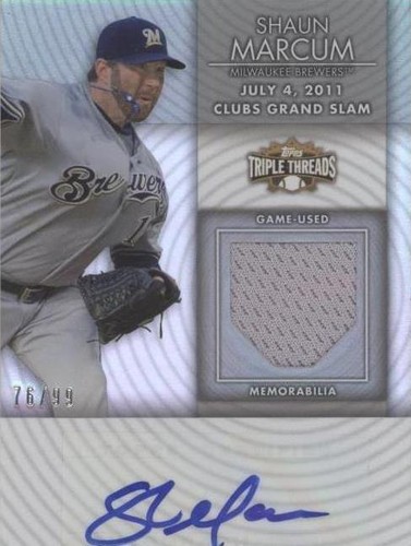 2012 Topps Triple Threads - Shaun Marcum #TTUAR-92