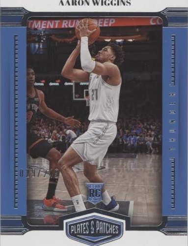 NBAカード　AARON Wiggins RC AUTO 49シリ 2021-22 Panini NBA Hoops Rookie Card Aaron Wiggins #247