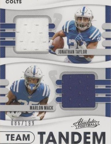 2020 Panini Absolute Jonathan Taylor Marlon Mack #23