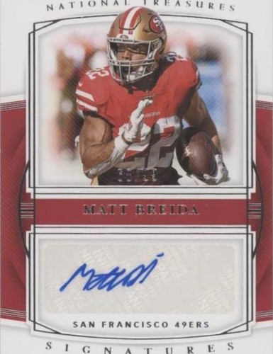 2019 Panini National Treasures Matt Breida #S-MB
