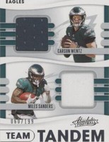 2020 Panini Absolute Carson Wentz Miles Sanders #7