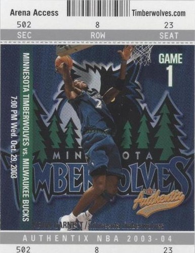 2003-04 Fleer Authentix - Kevin Garnett #34