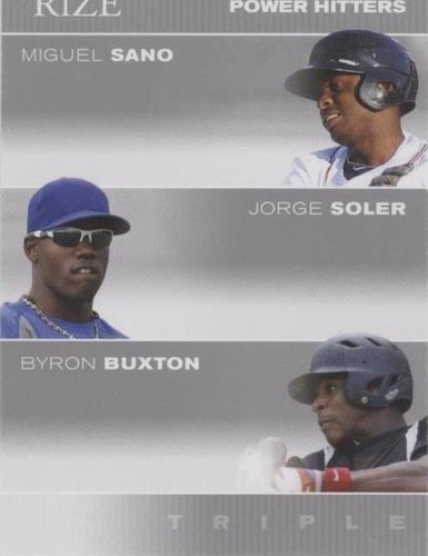 2012 Leaf Rize Draft - Byron Buxton Jorge Soler Miguel Sanó #MS-JS-BB