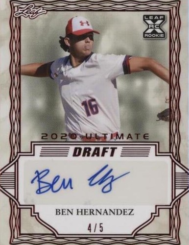2020 Leaf Ultimate Draft - Ben Hernandez #BA-BH1
