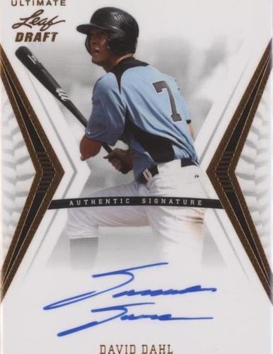 2012 Leaf Ultimate Draft - David Dahl #BA-DD1