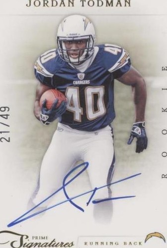 2011 Panini Prime Signatures Jordan Todman #244