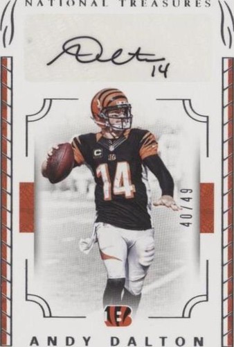2016 Panini National Treasures Andy Dalton #19
