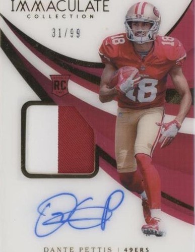 2018 Panini Immaculate Collection Dante Pettis #132