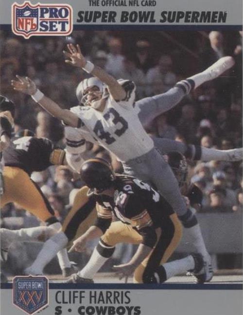 1990 Pro Set Super Bowl XXV Silver Anniversary Cliff Harris #110