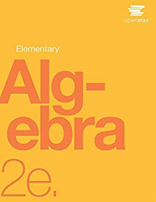 Elementary Algebra 2e by OpenStax hardcover version, full color O