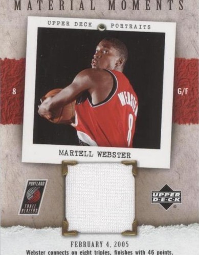 2005-06 Upper Deck Portraits - Martell Webster #MM-MW