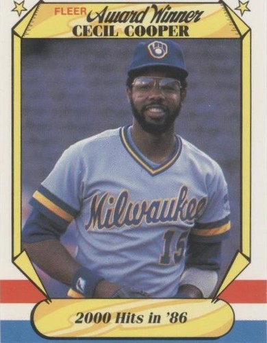 1987 Fleer Award Winners - Cecil Cooper #10