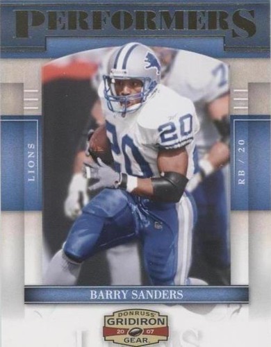 2007 Donruss Gridiron Gear Barry Sanders #P-3