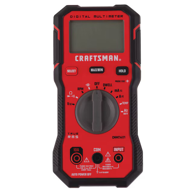 Craftsman Digital Multimeter 10 Amp 600-Volt Automotive Technicians Tool New