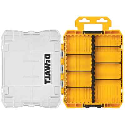 Tough Tool Box 6 Compartment Plastic Medium Parts Organizer with Transparent Lid