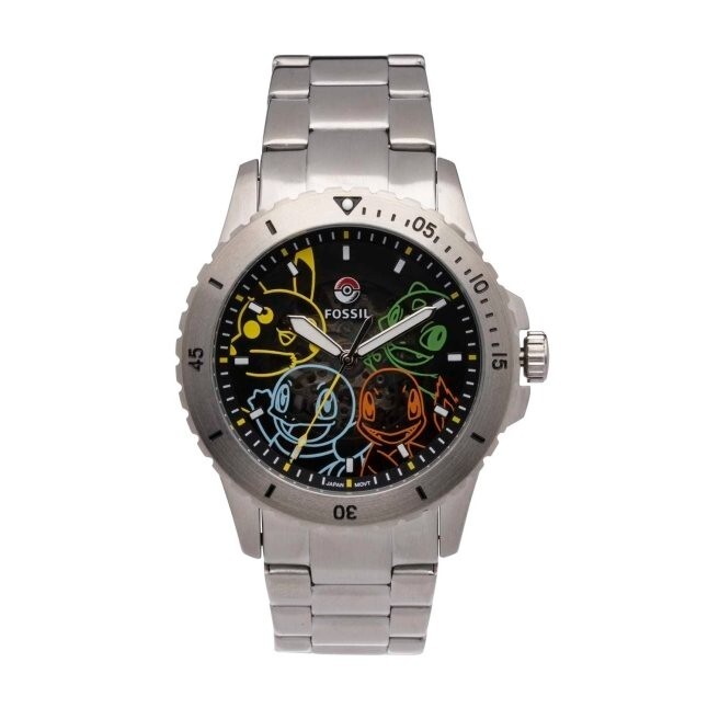Pre-owned Pokémon Pokemon Center × Fossil: Kanto First Partners Stainless Steel Watch Box Set